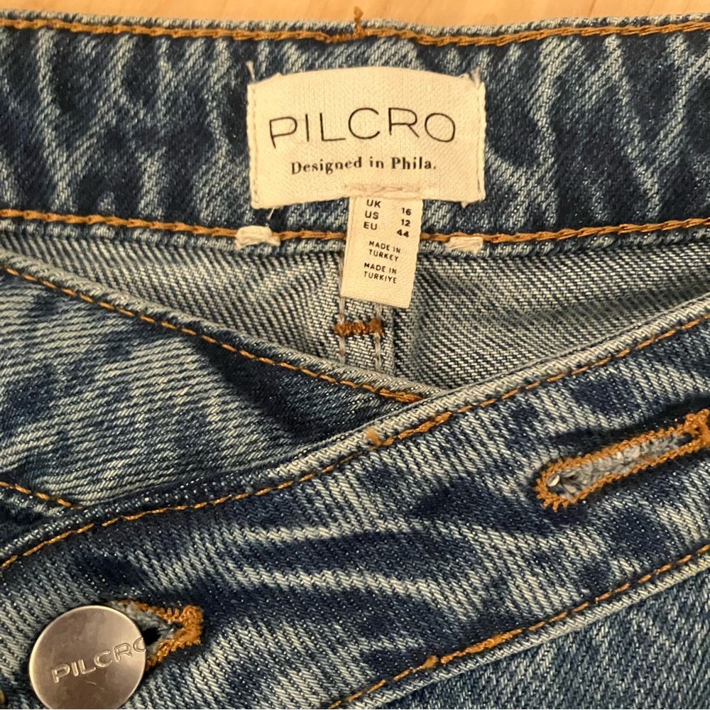Anthropologie Pilcro Denim Re-worked Midi Skirt - Indigo - Picture 13 of 15